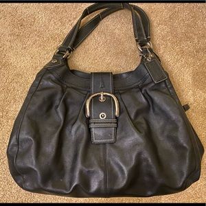 Black shoulder Coach purse